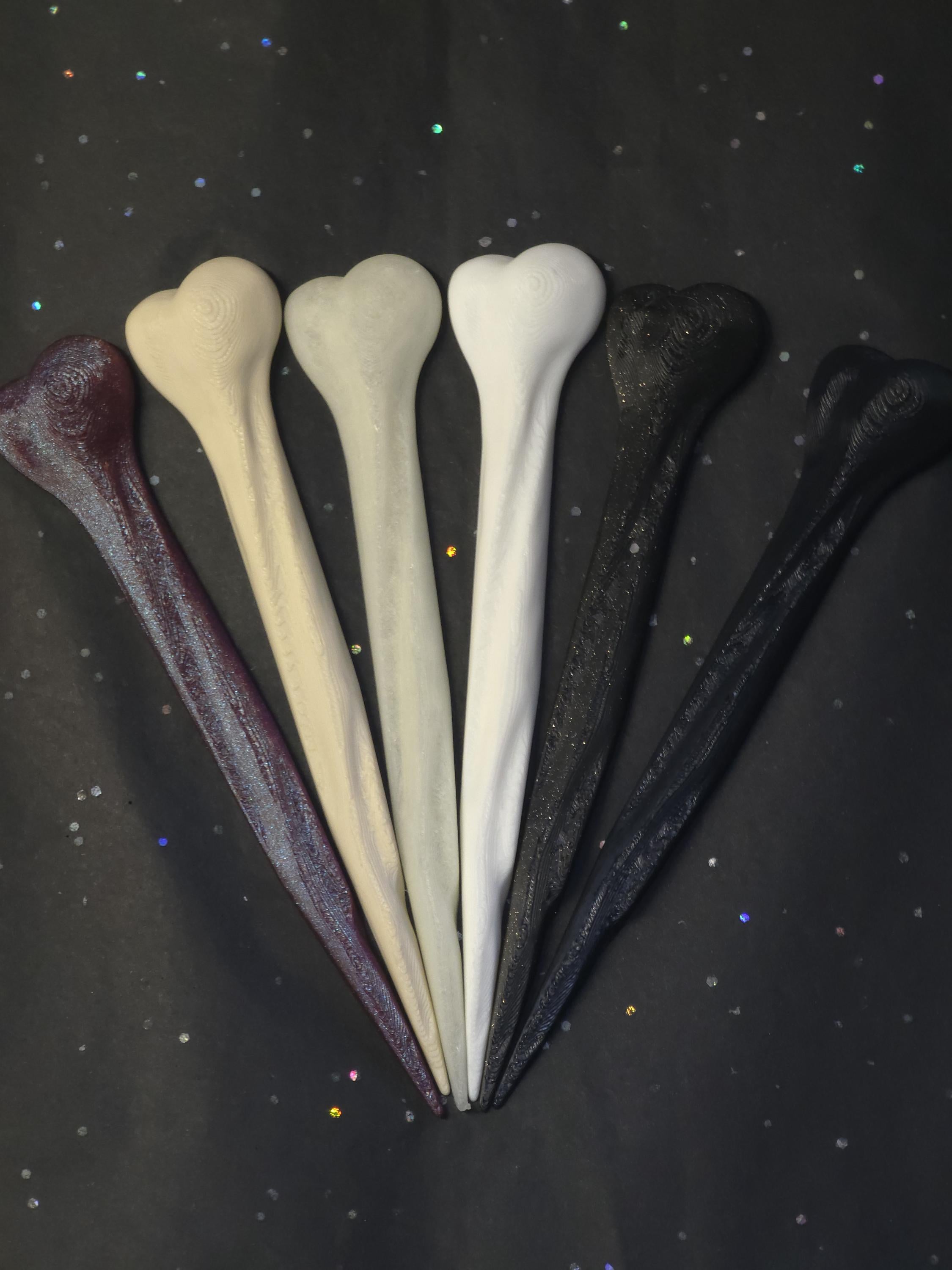 Refill Bones Pack of 4– Fits Cubone, Raven, Dragon, Cat & Bat Skull Hair Pins