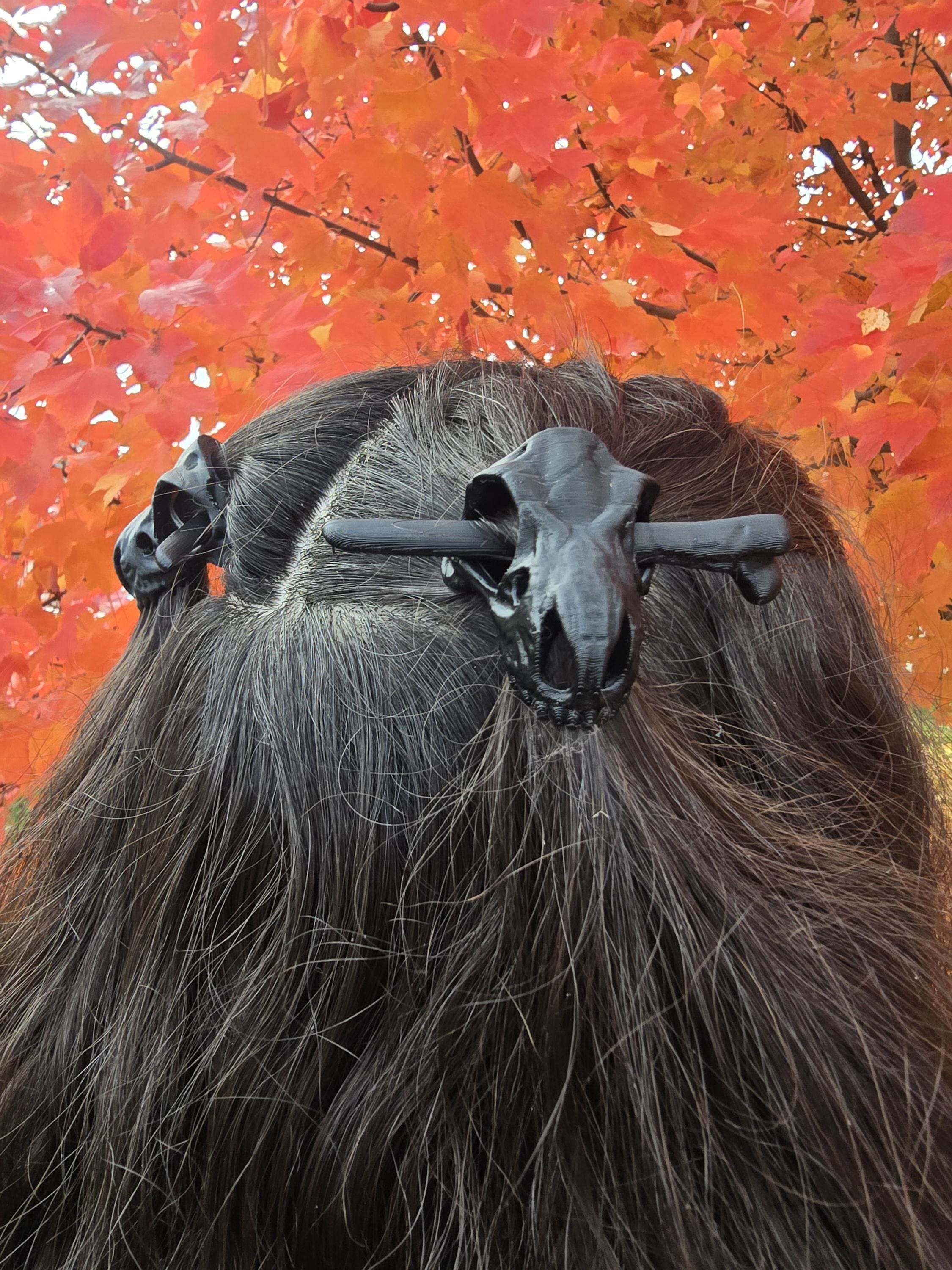 T-Rex Skull Hair Pin | 3D Printed Dinosaur Hair Stick | Prehistoric Bone Hair Accessory