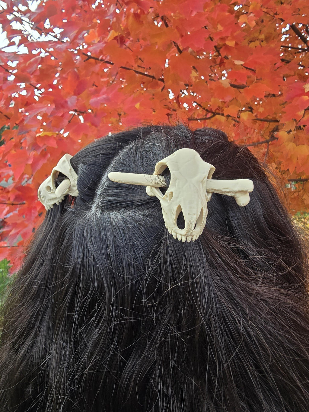 T-Rex Skull Hair Pin | 3D Printed Dinosaur Hair Stick | Prehistoric Bone Hair Accessory