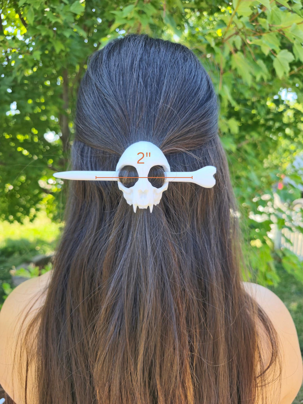 Cat Skull Hair Pin Bun Holder