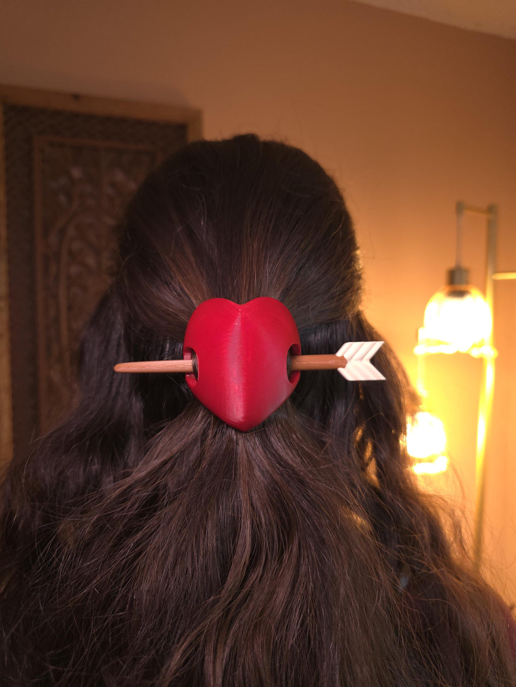 Pink Heart Hair Pin Set – Romantic Hair Sticks