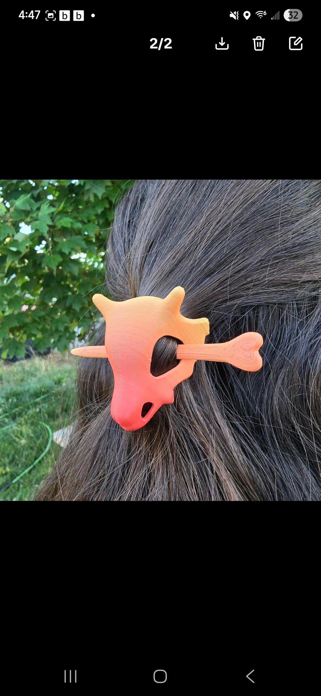 Retro Skull Hair Pin - Slide Fashion Accessory Gaming