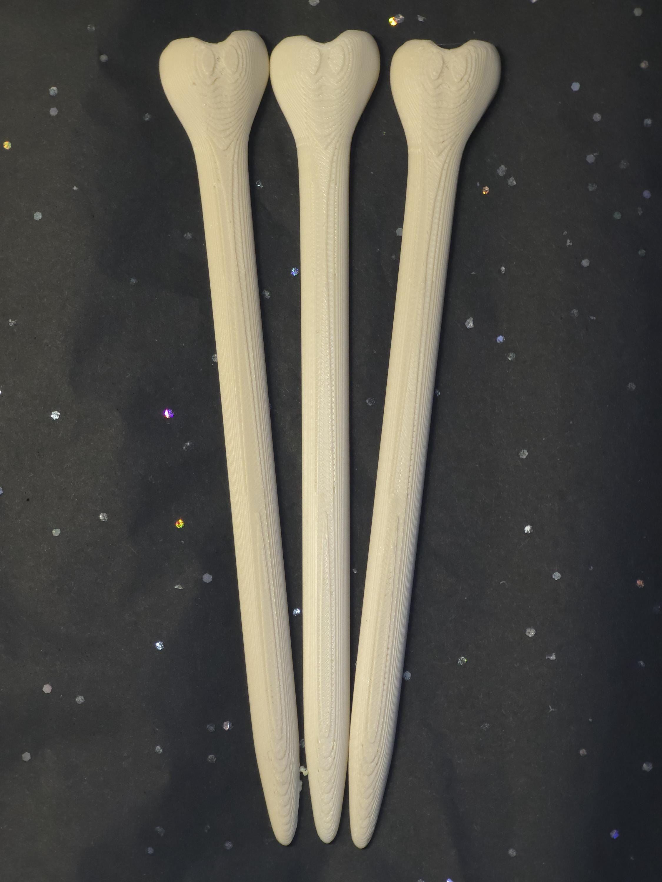 Refill Bones Pack of 4– Fits Cubone, Raven, Dragon, Cat & Bat Skull Hair Pins
