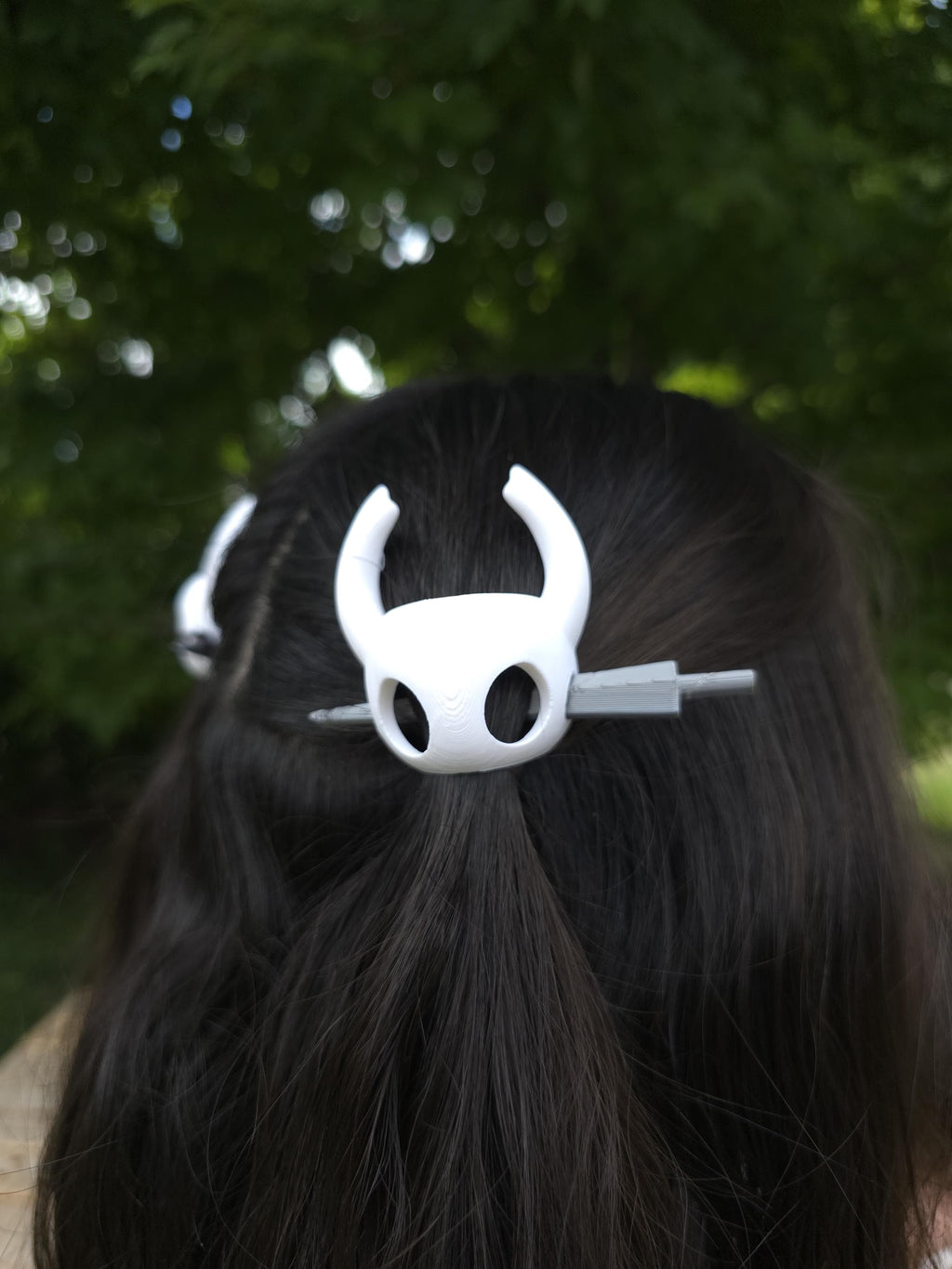 Skull Warrior Hair Pin | Fantasy Hair Stick | Horned Skull Hair Accessory | 3D Printed Hair Pin