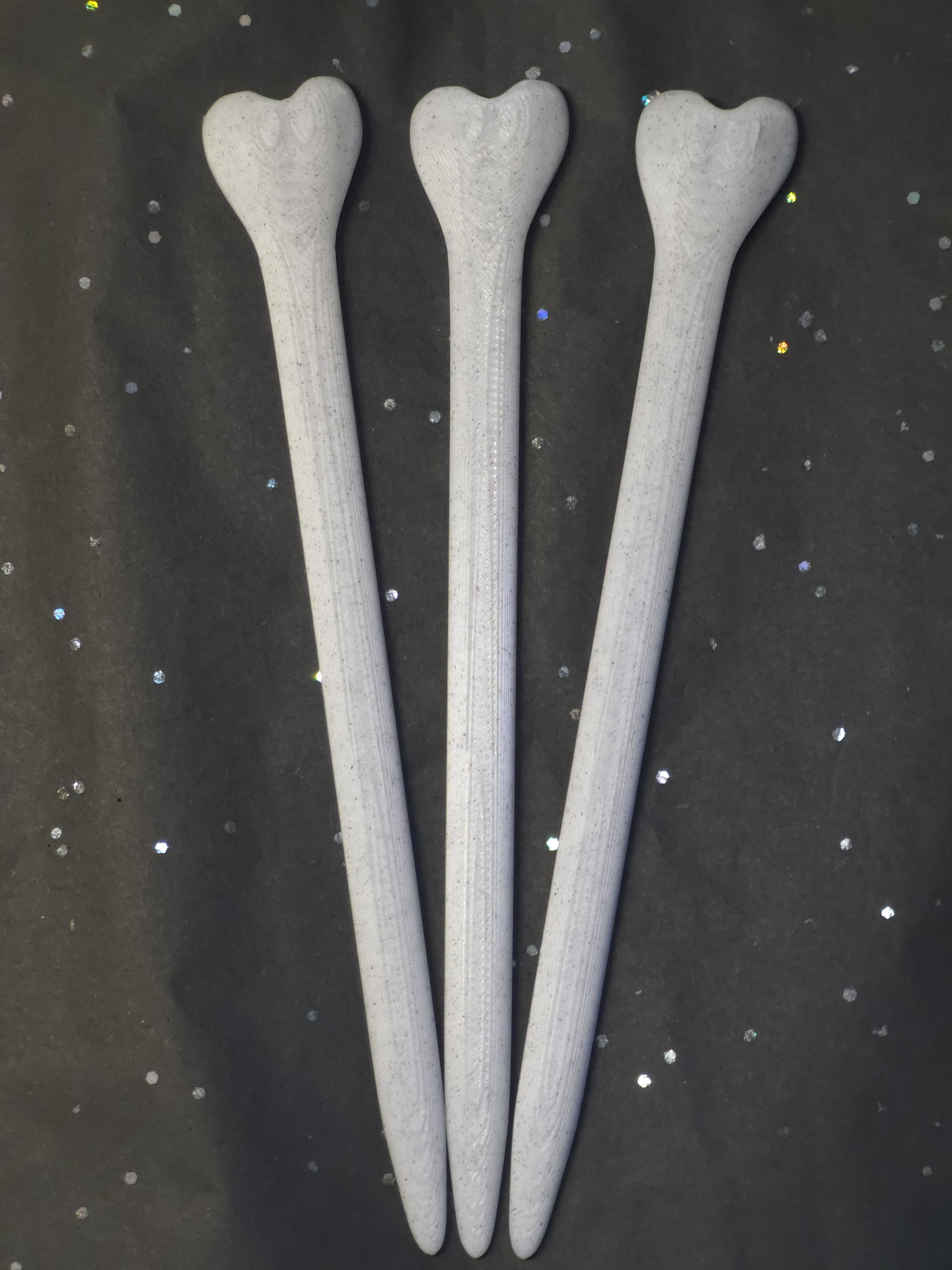 Refill Bones Pack of 4– Fits Cubone, Raven, Dragon, Cat & Bat Skull Hair Pins