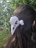3D Printed Raven Skull Hair Pins: Gothic Fantasy Hair Accessories