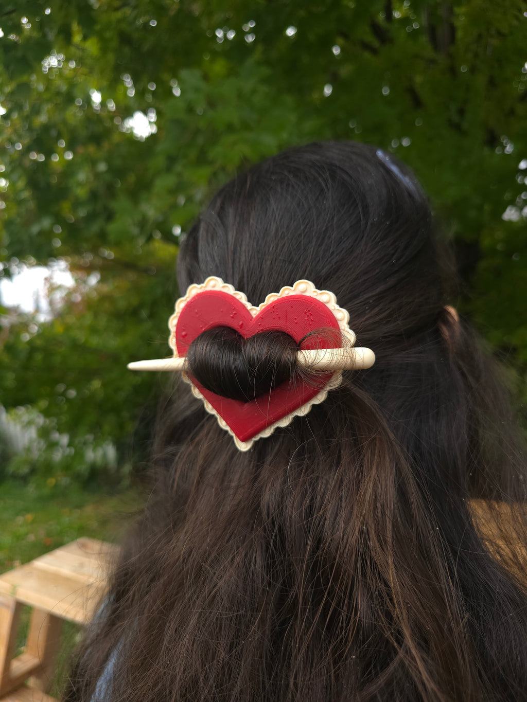 Heart Scallop Hair Pin – Celeste Creations
