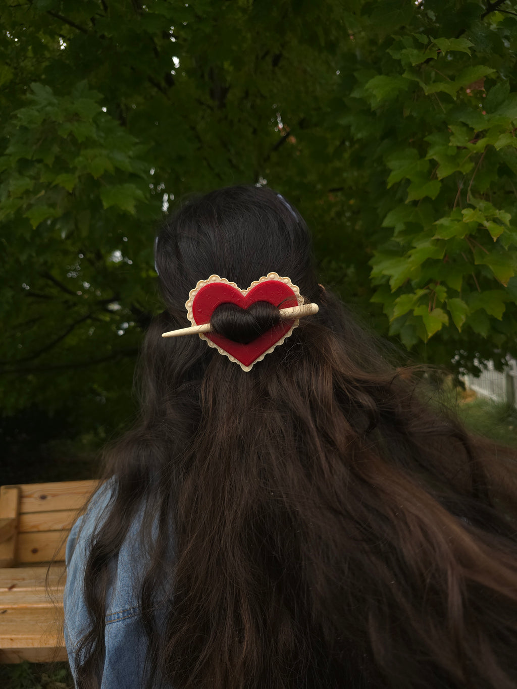 Heart Scallop Hair Pin – Celeste Creations